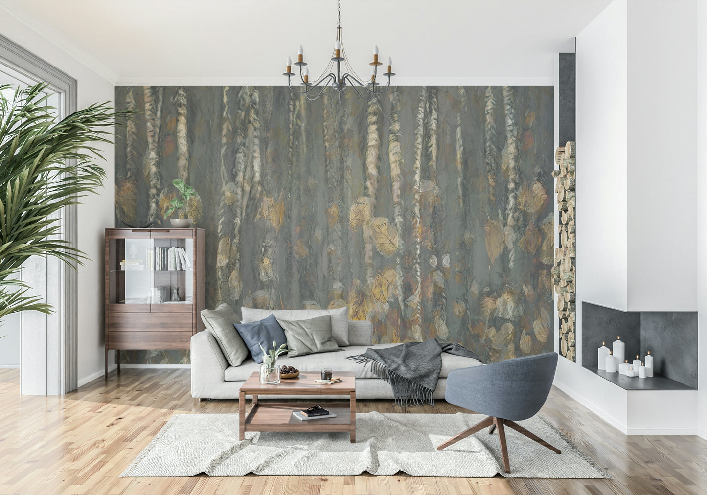 Birchwood's Embrace Wall Mural