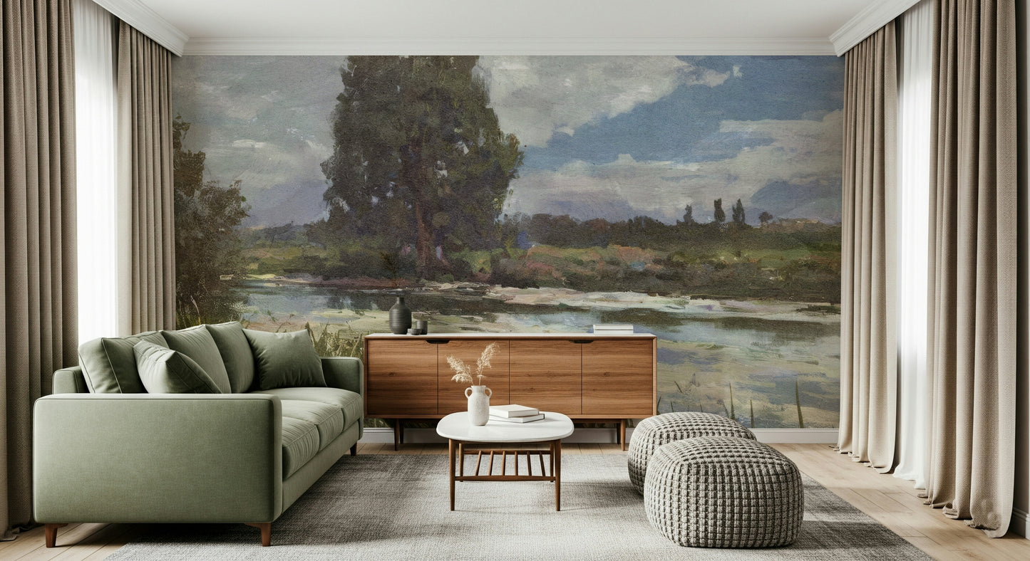 Riverbank Reverie Wall Mural -2834889