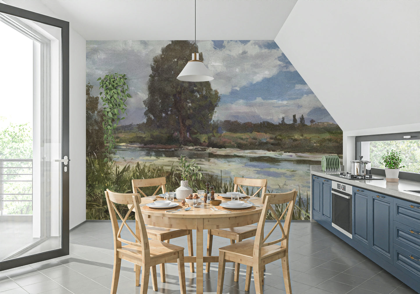 Riverbank Reverie Wall Mural -2834889