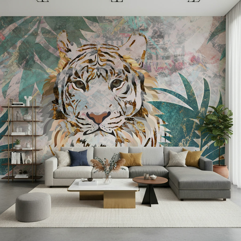 Majestic Jungle Tiger Wall Mural -2466444