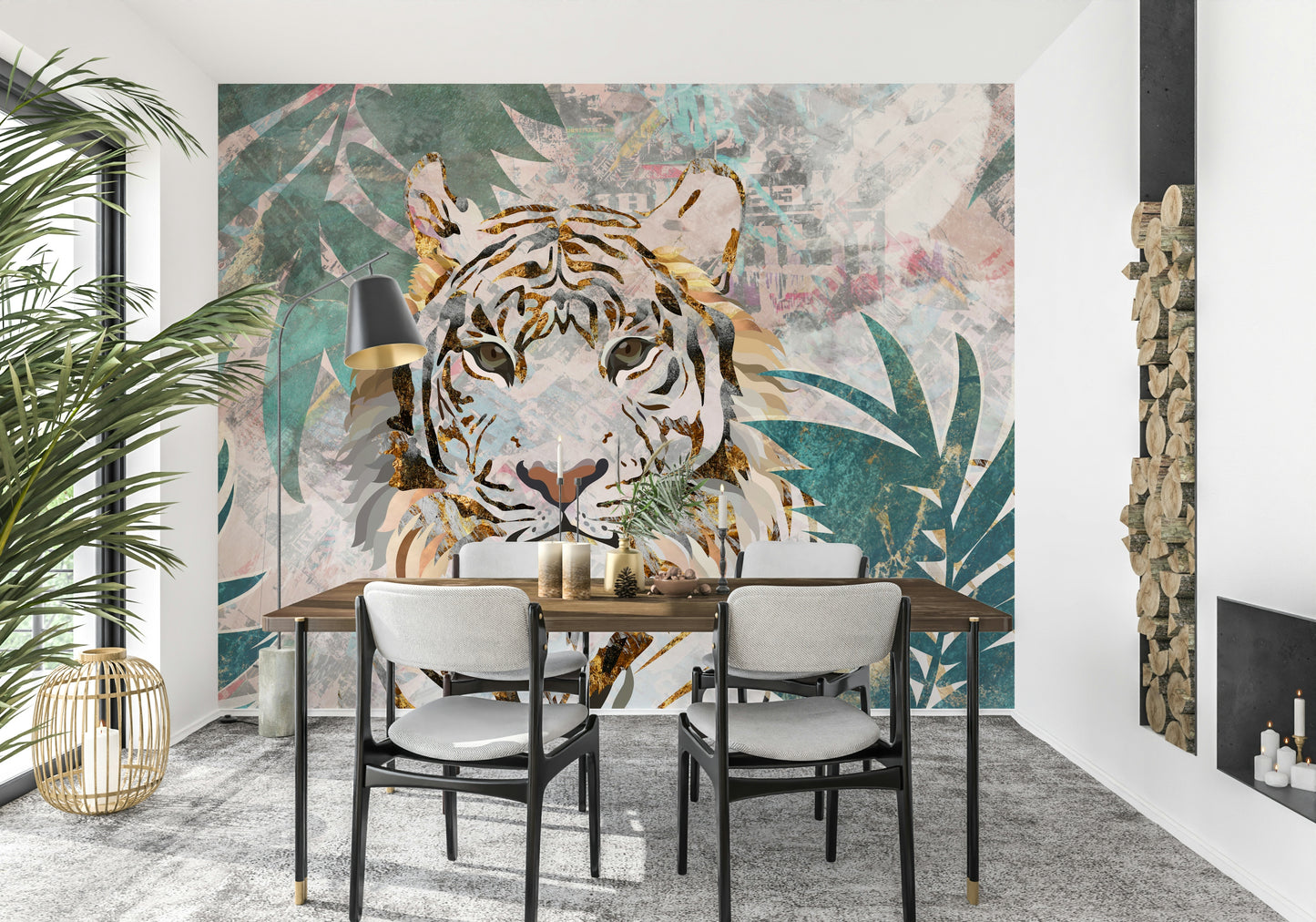 Majestic Jungle Tiger Wall Mural -2466444