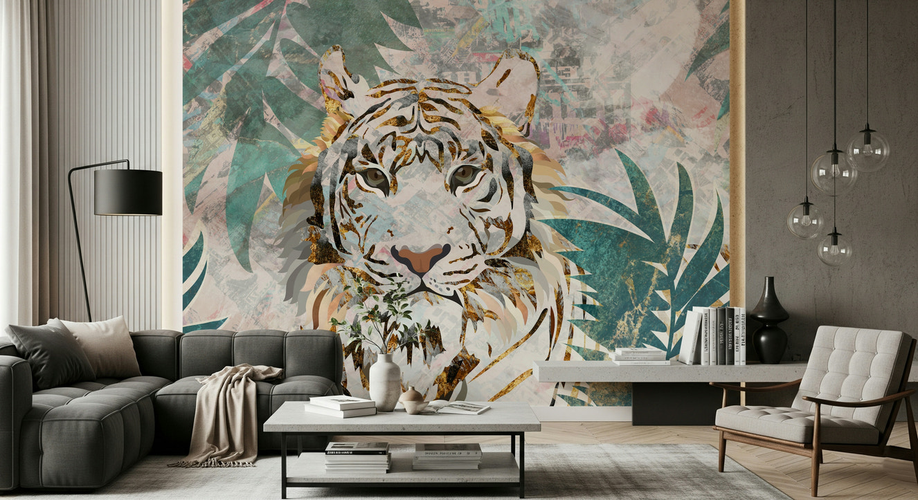 Majestic Jungle Tiger Wall Mural -2466444
