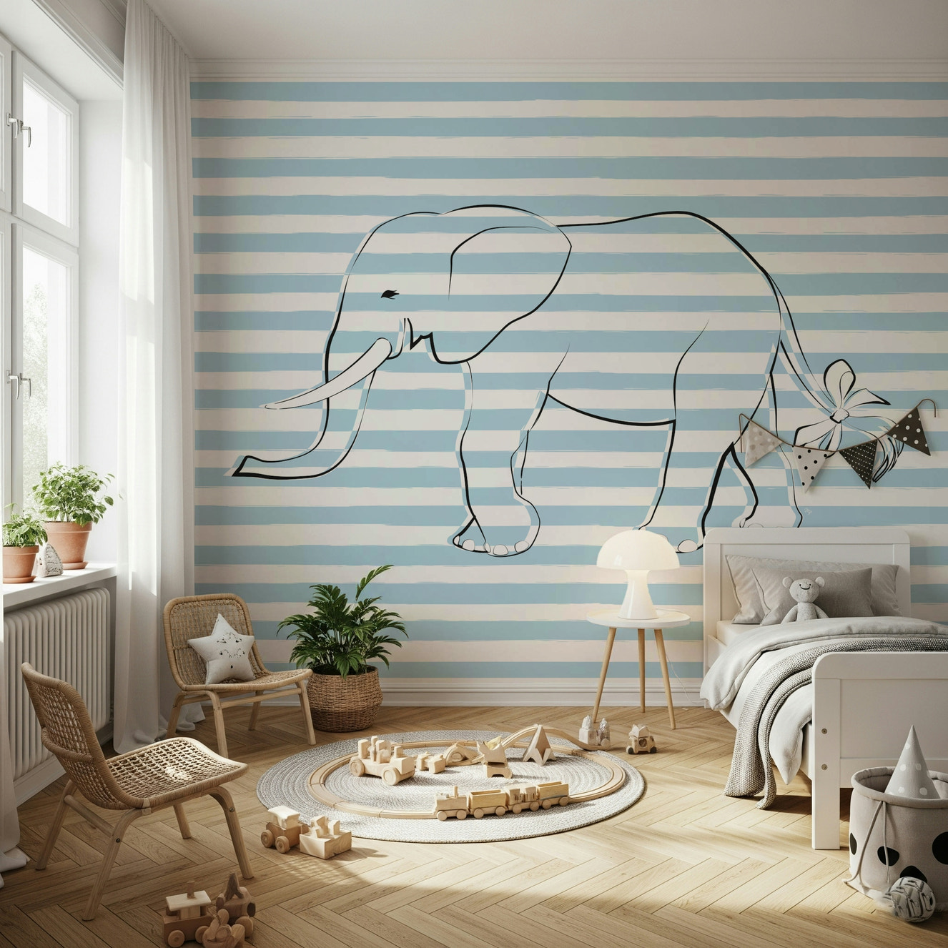Elephant with a Bow Wall Mural -2643123