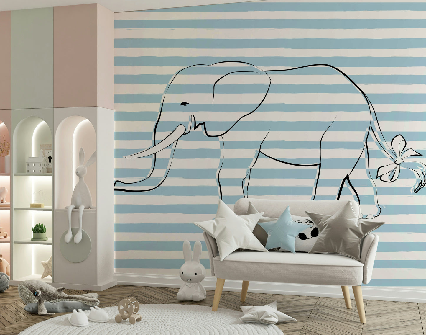 Elephant with a Bow Wall Mural -2643123