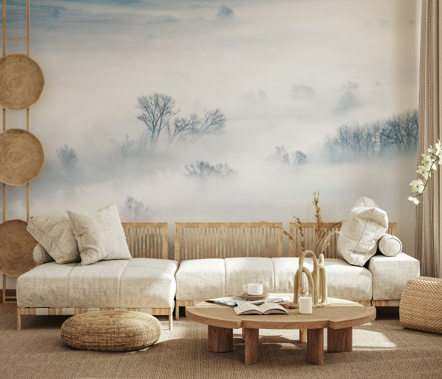 Misty Treescape Wall Mural -2159059