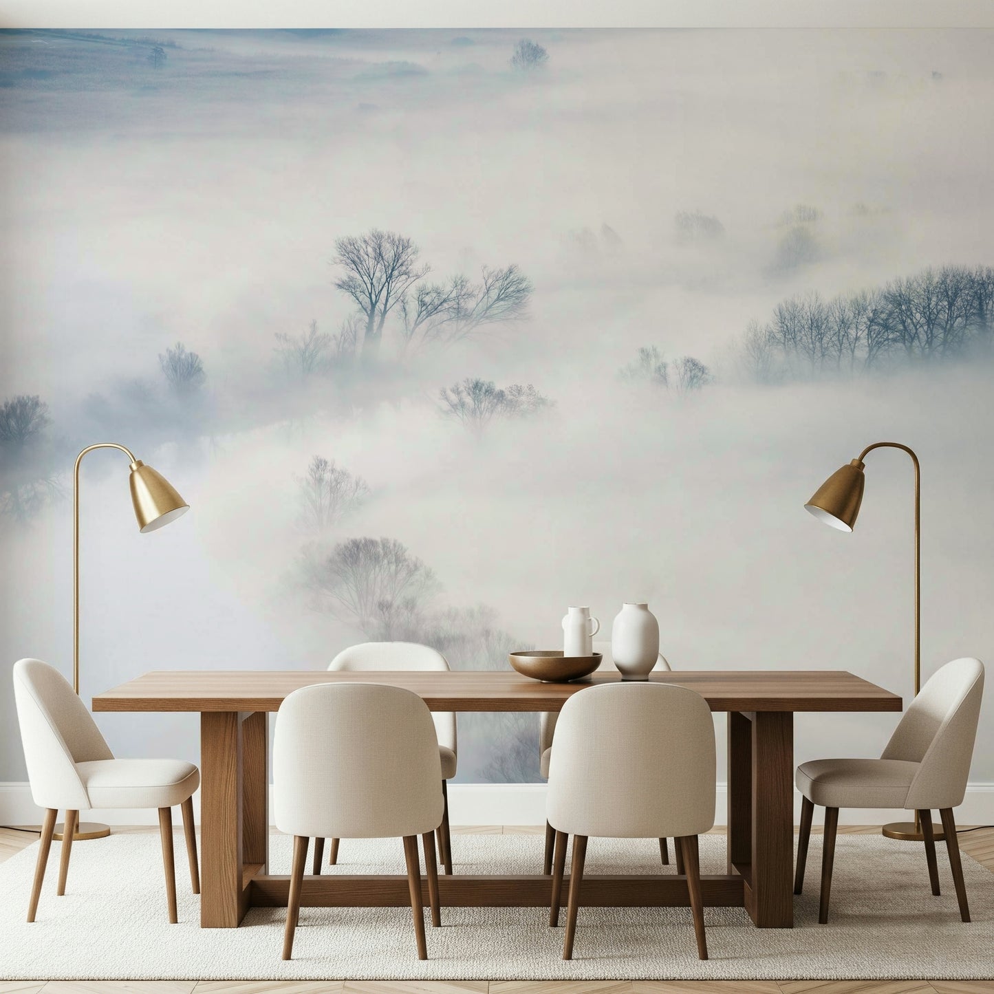 Misty Treescape Wall Mural -2159059