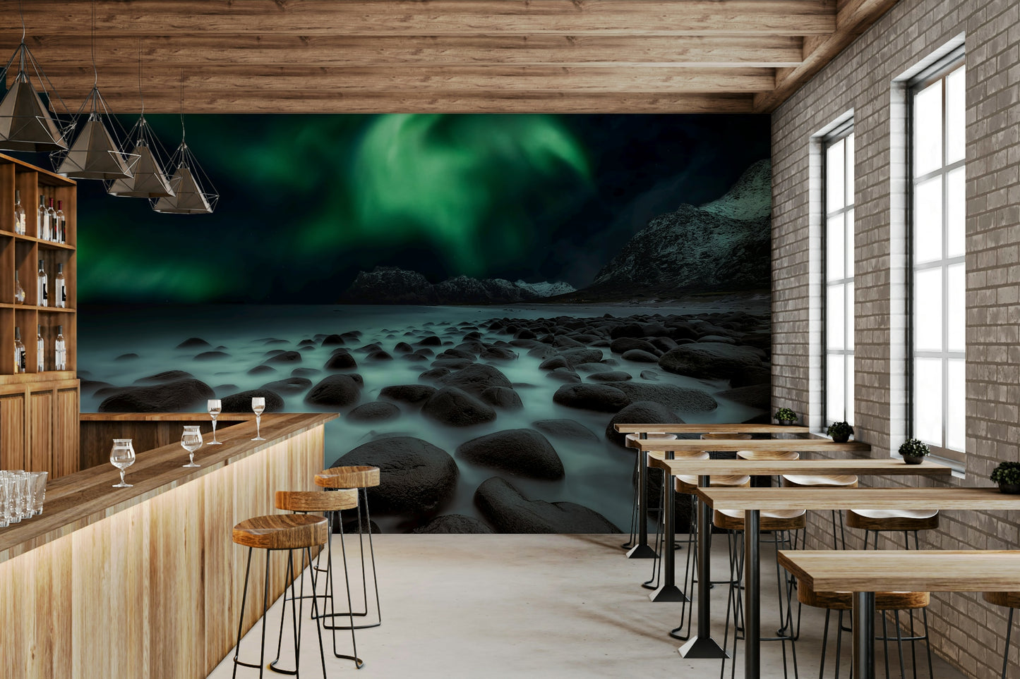 Mystic Shore Lights Wall Mural -804194