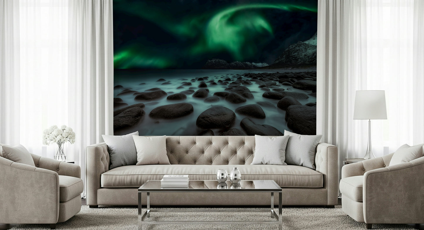 Mystic Shore Lights Wall Mural -804194