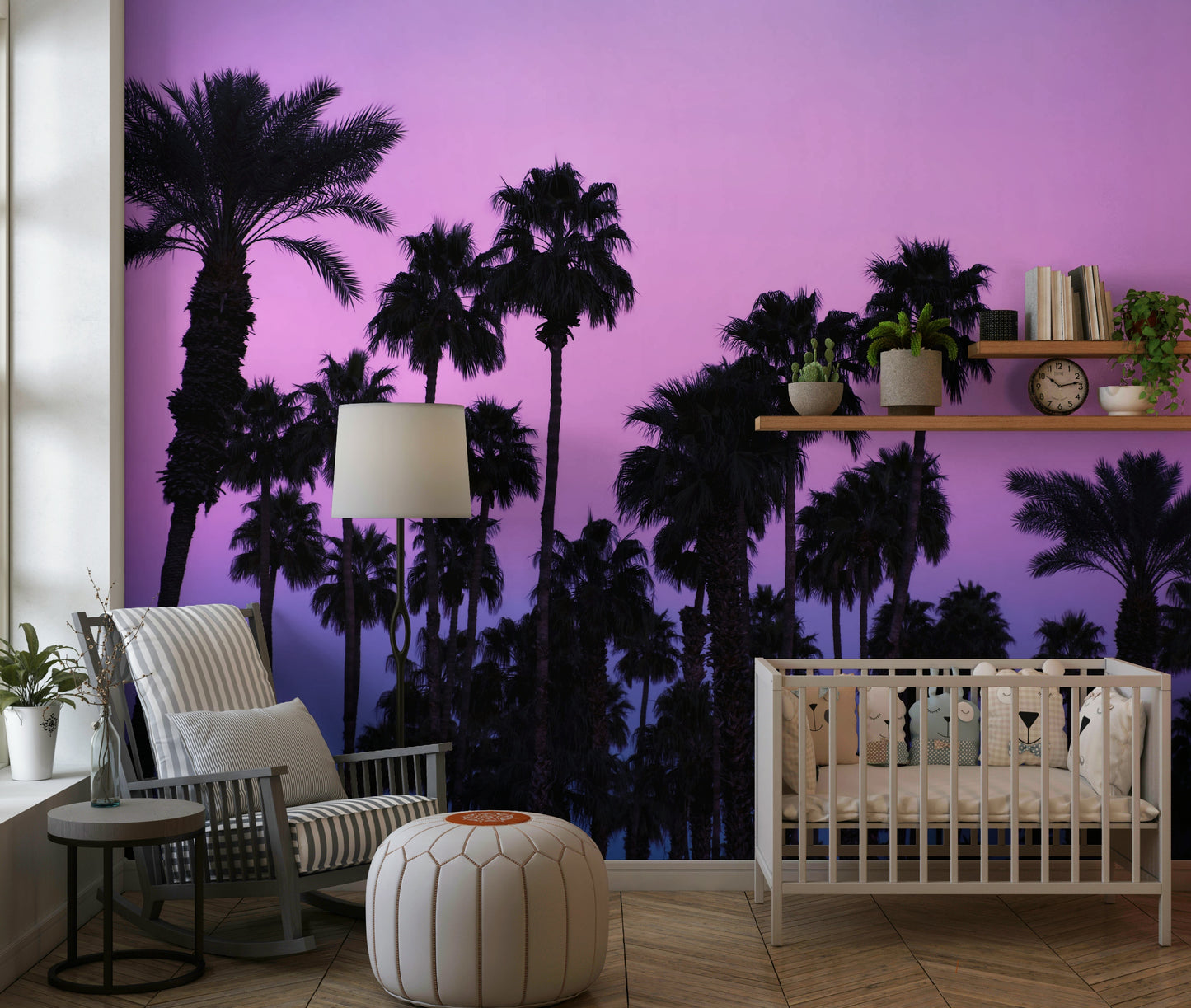 Tropical Dusk Palms Wall Mural -2226294