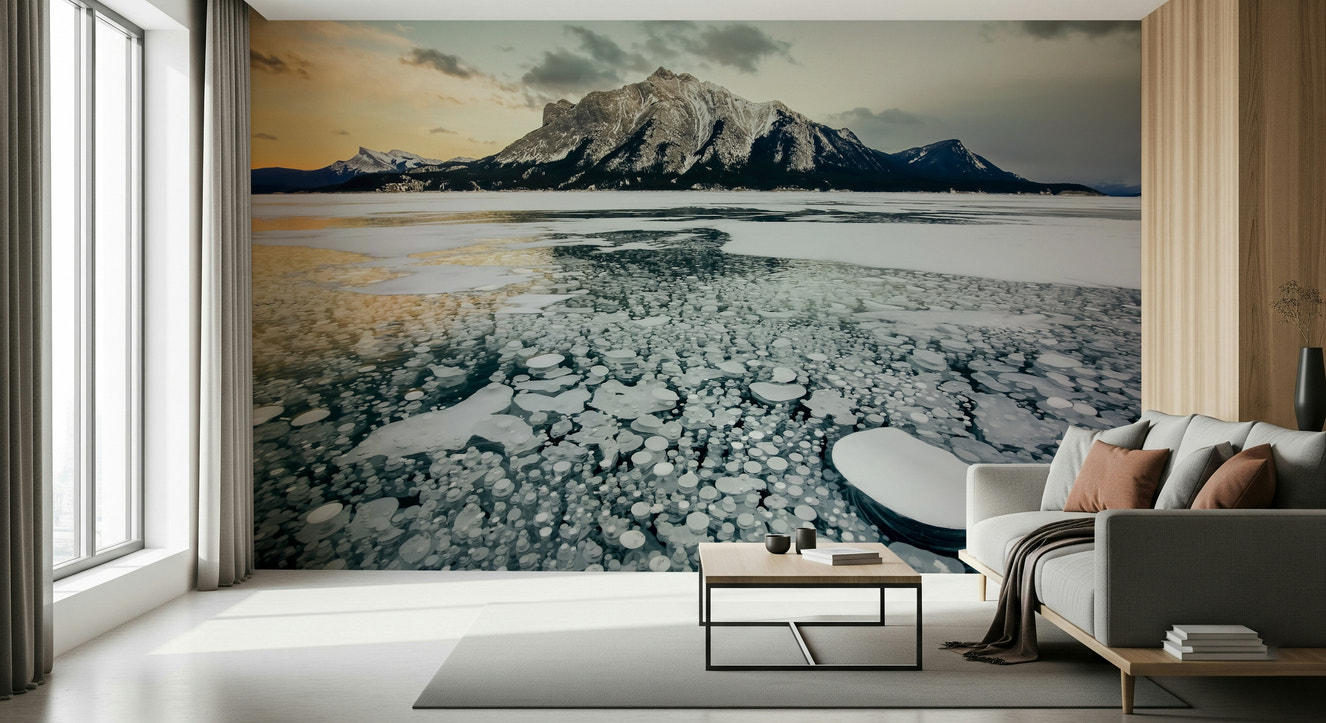 Frozen Bubbles: Mountain Vista Wall Mural -2414949
