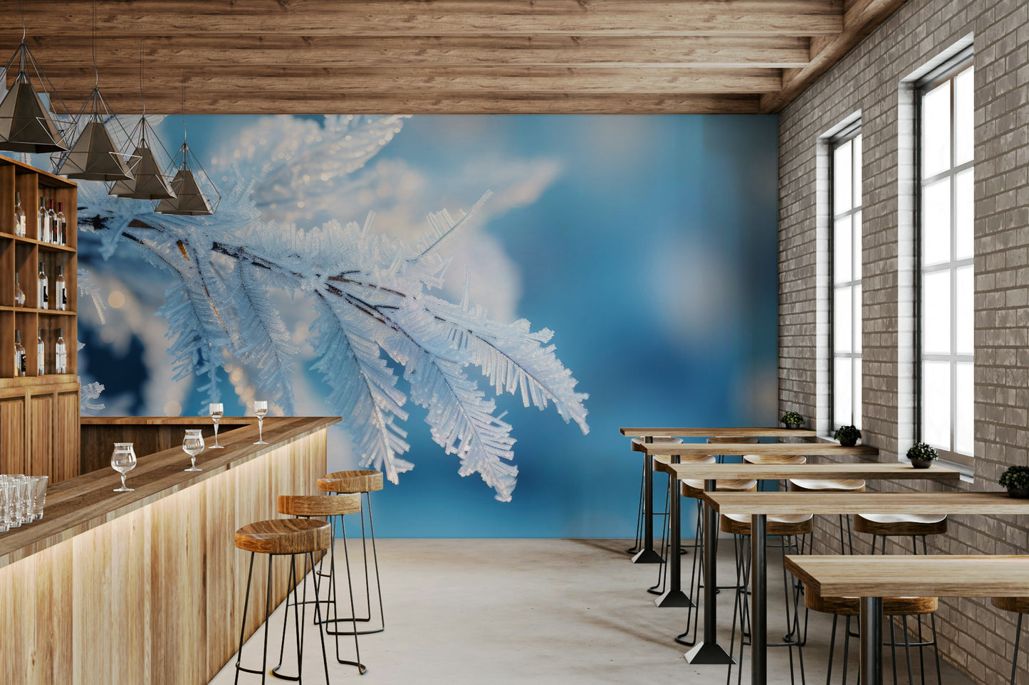 Icy Fronds Wall Mural -2559594