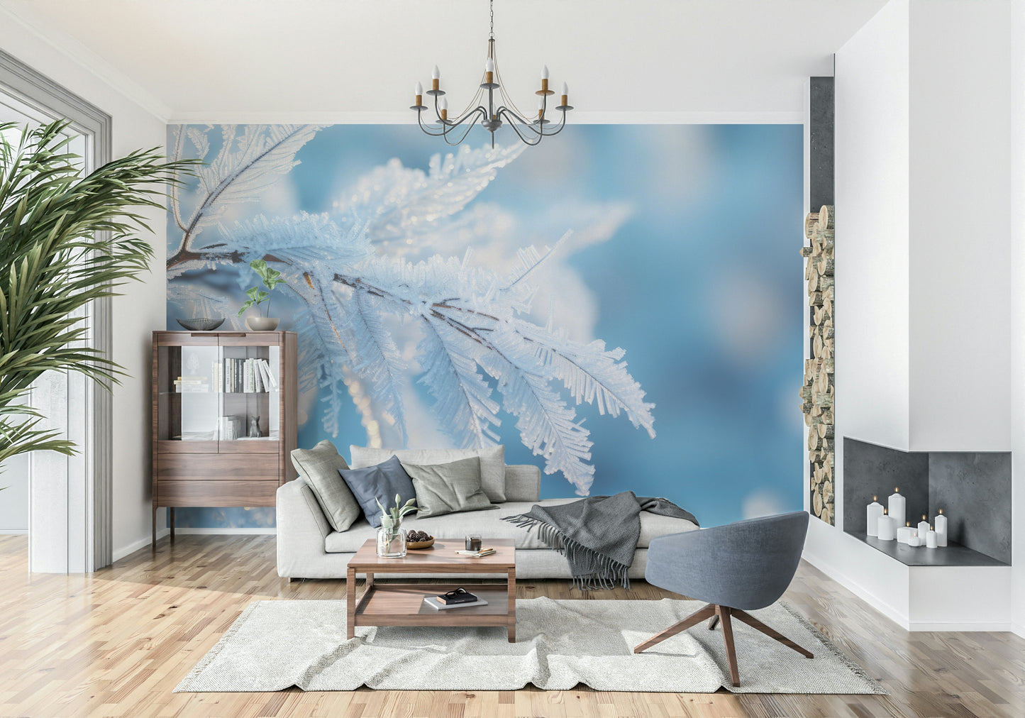 Icy Fronds Wall Mural -2559594
