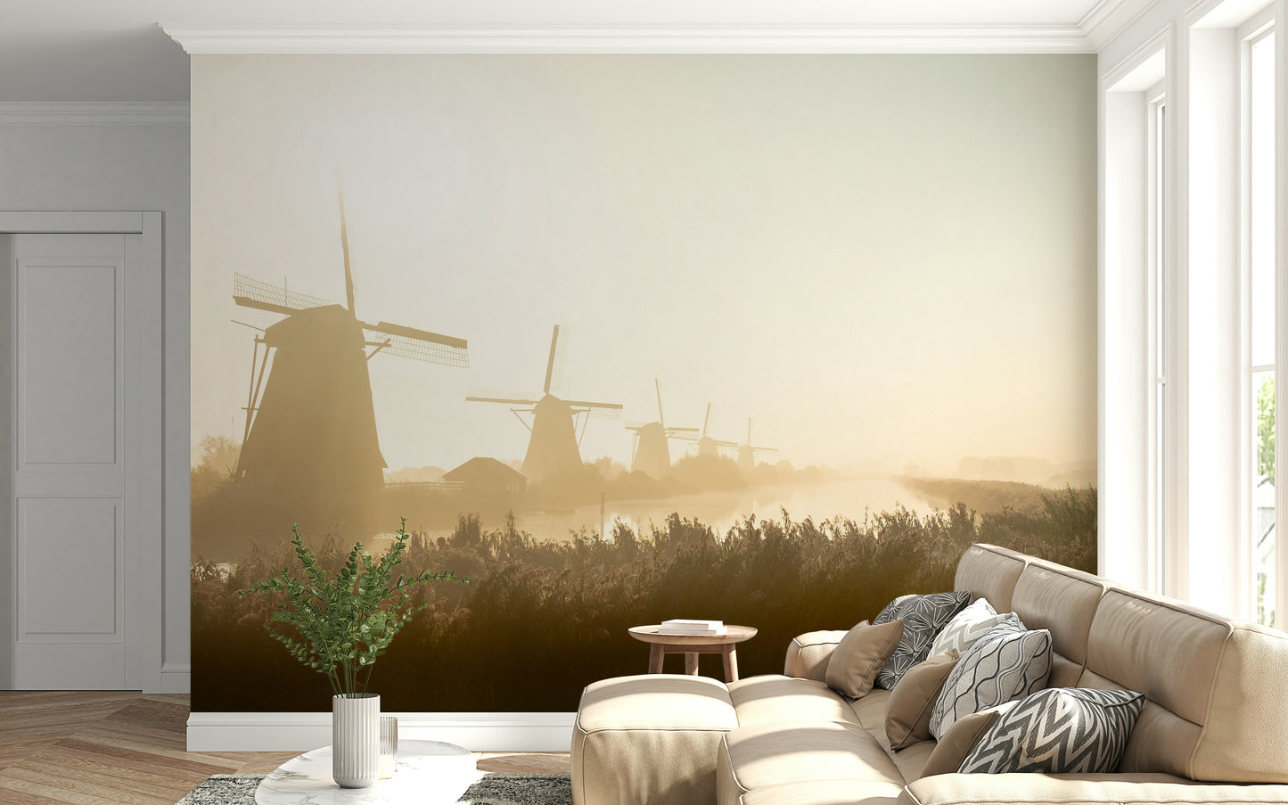 Golden Hour at Kinderdijk Wall Mural -2352343