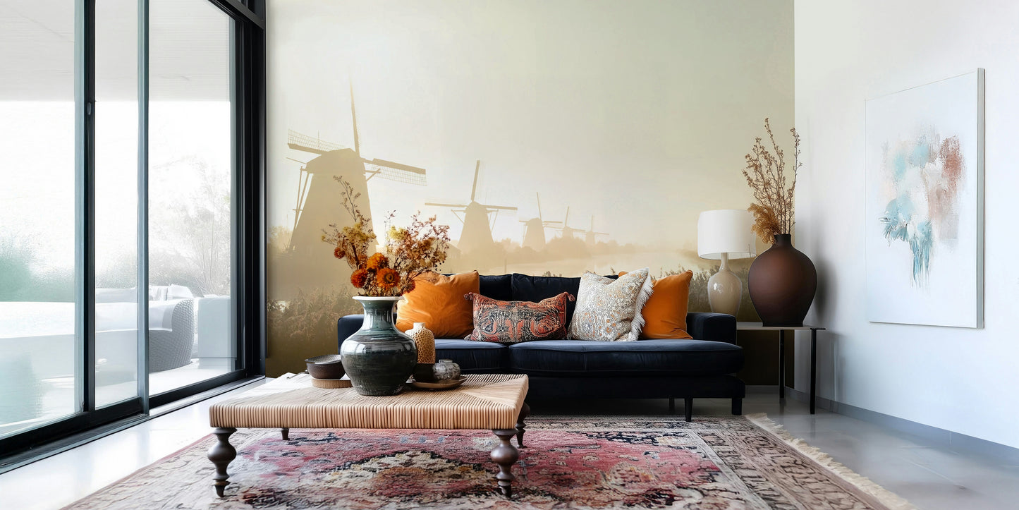 Golden Hour at Kinderdijk Wall Mural -2352343