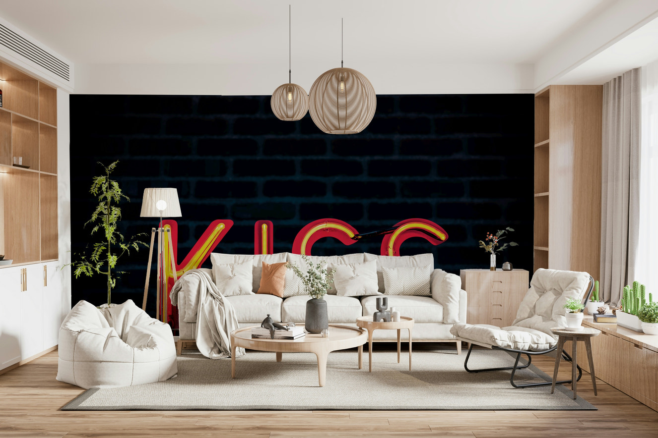 Neon Kiss Wall Mural -2226249