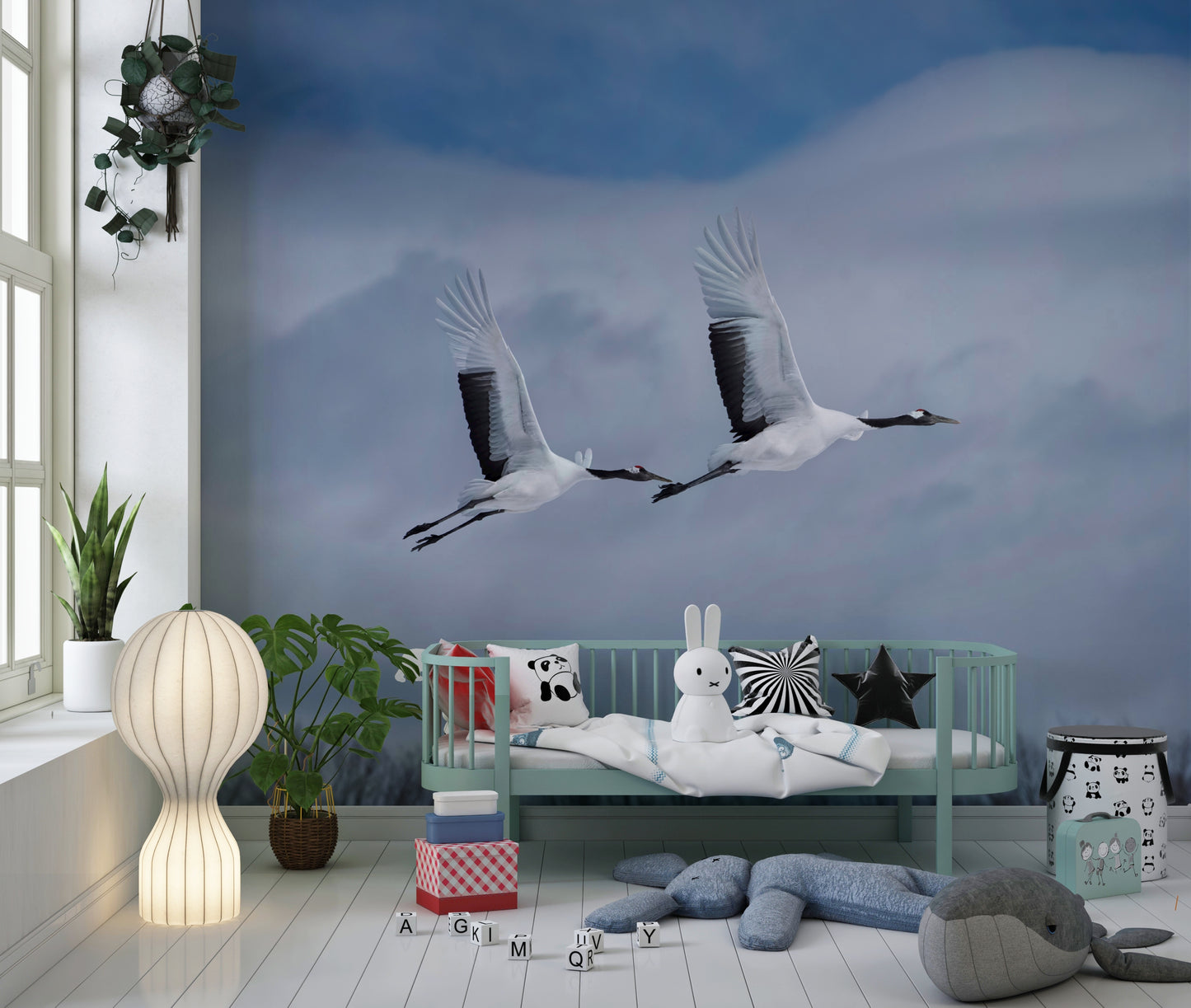 Crane's Flight Wall Mural