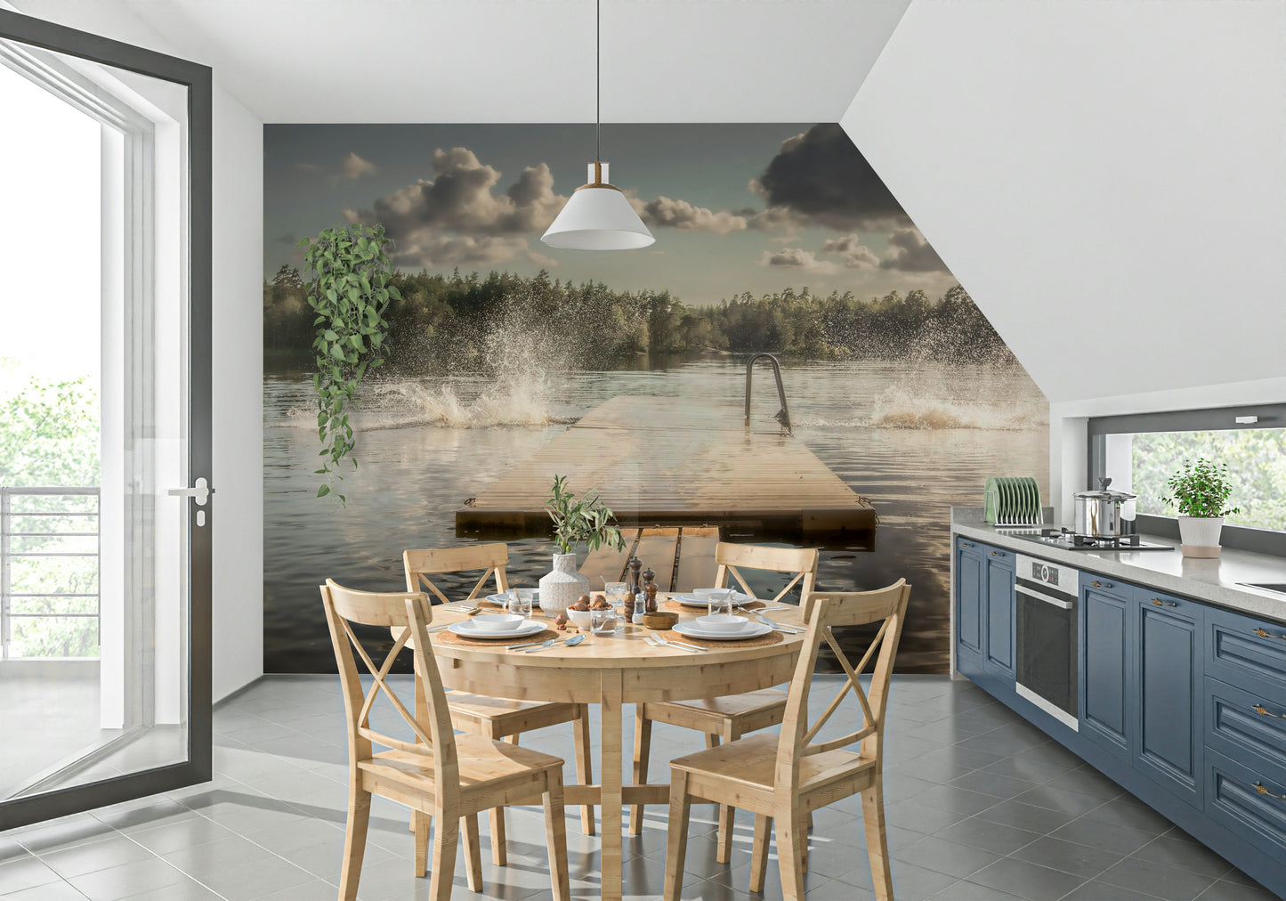 Lake Jump! Wall Mural -2221045
