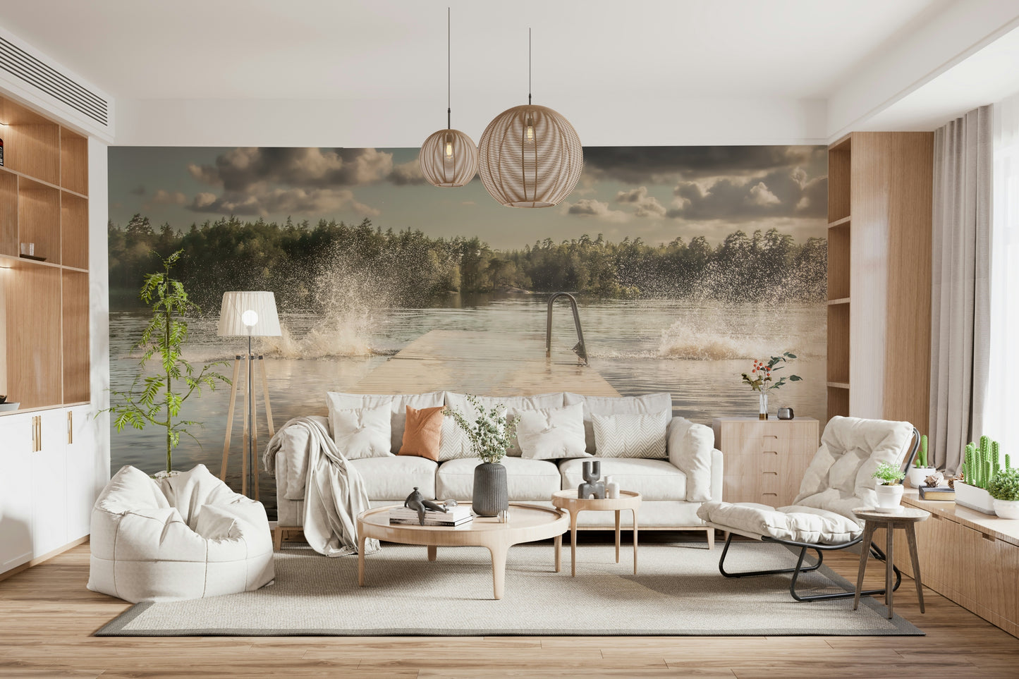 Lake Jump! Wall Mural -2221045