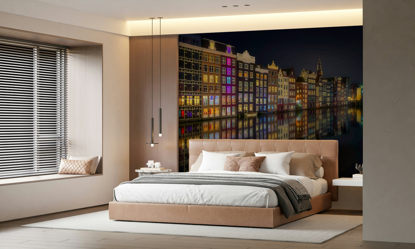 Amsterdam Nights: City Lights Wall Mural -2268523