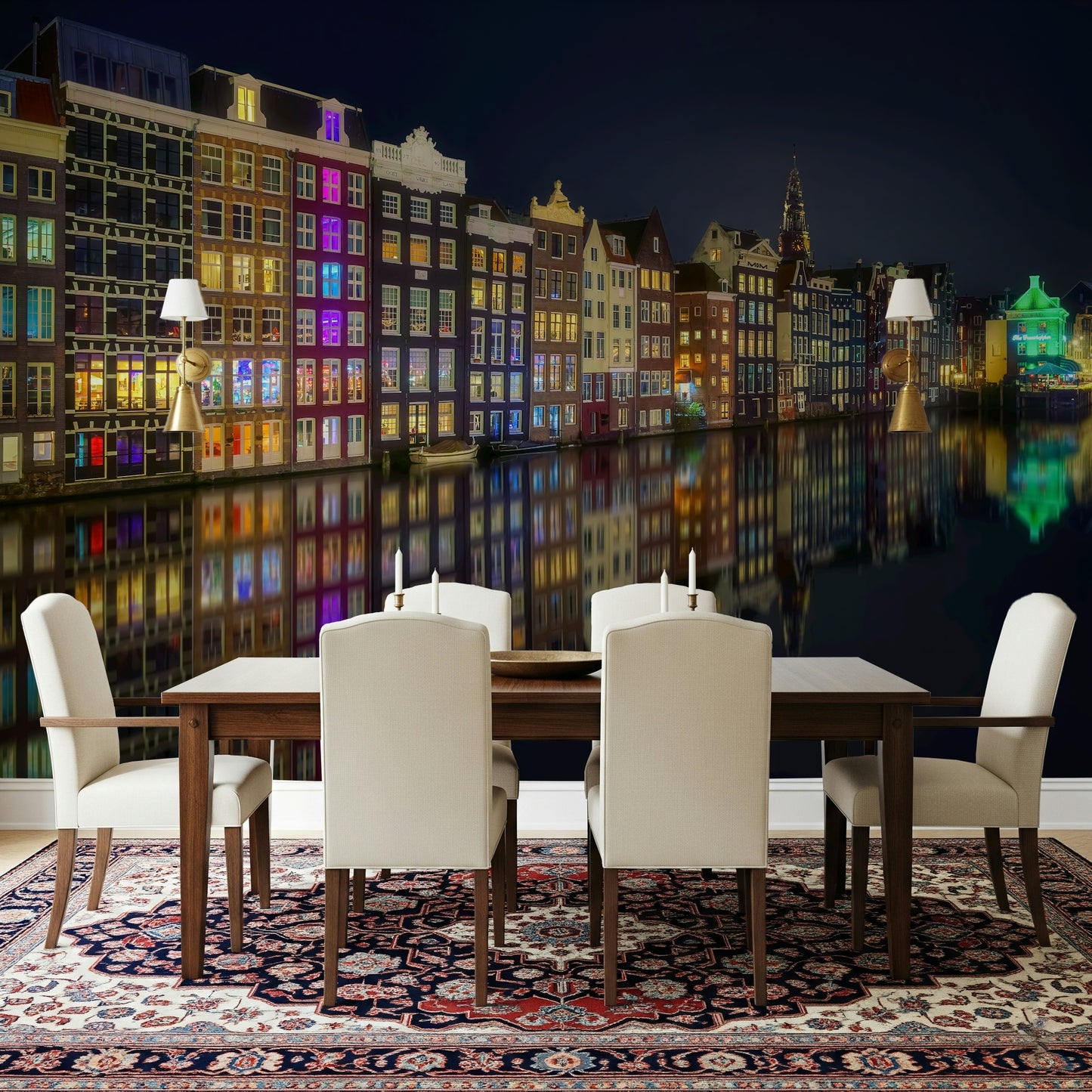 Amsterdam Nights: City Lights Wall Mural -2268523