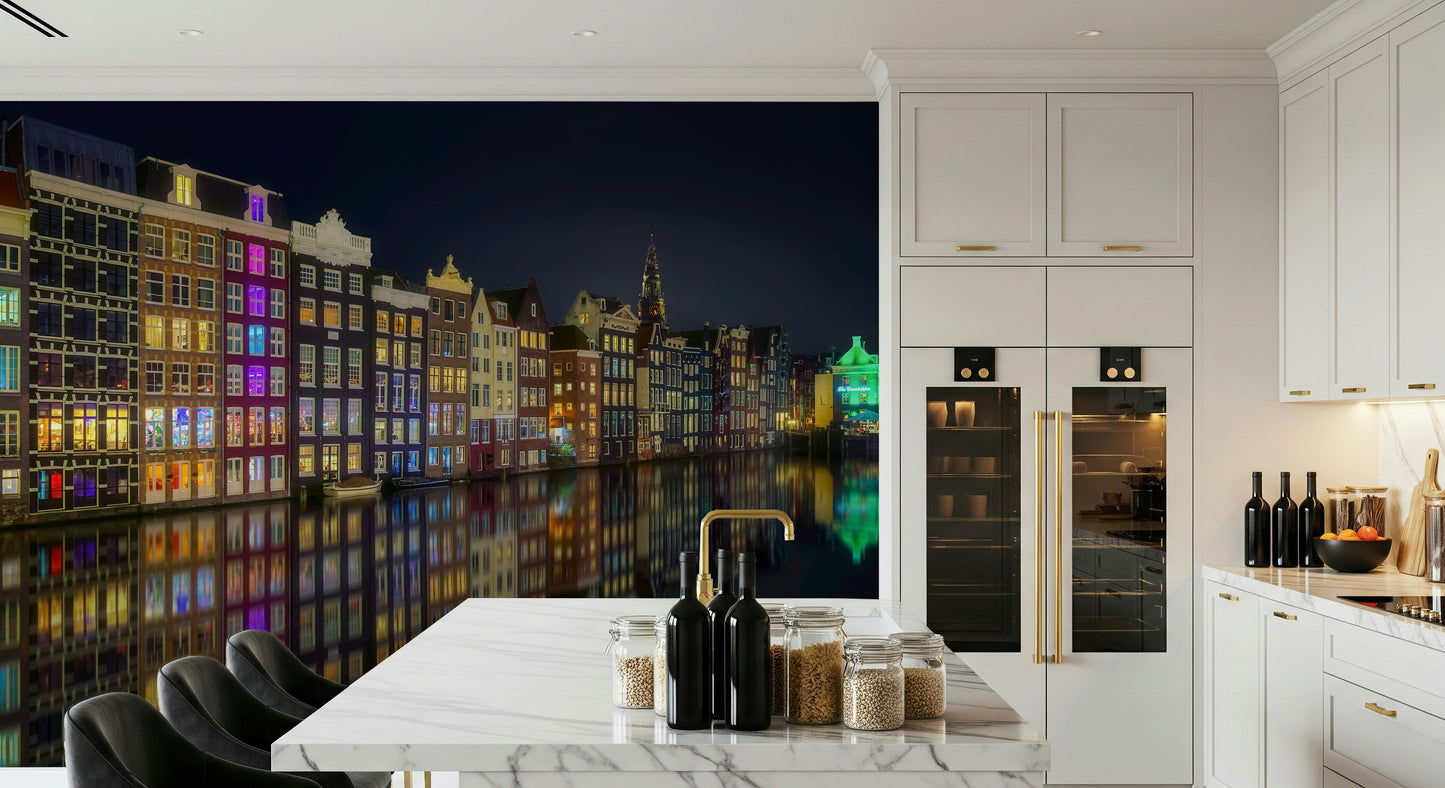 Amsterdam Nights: City Lights Wall Mural -2268523
