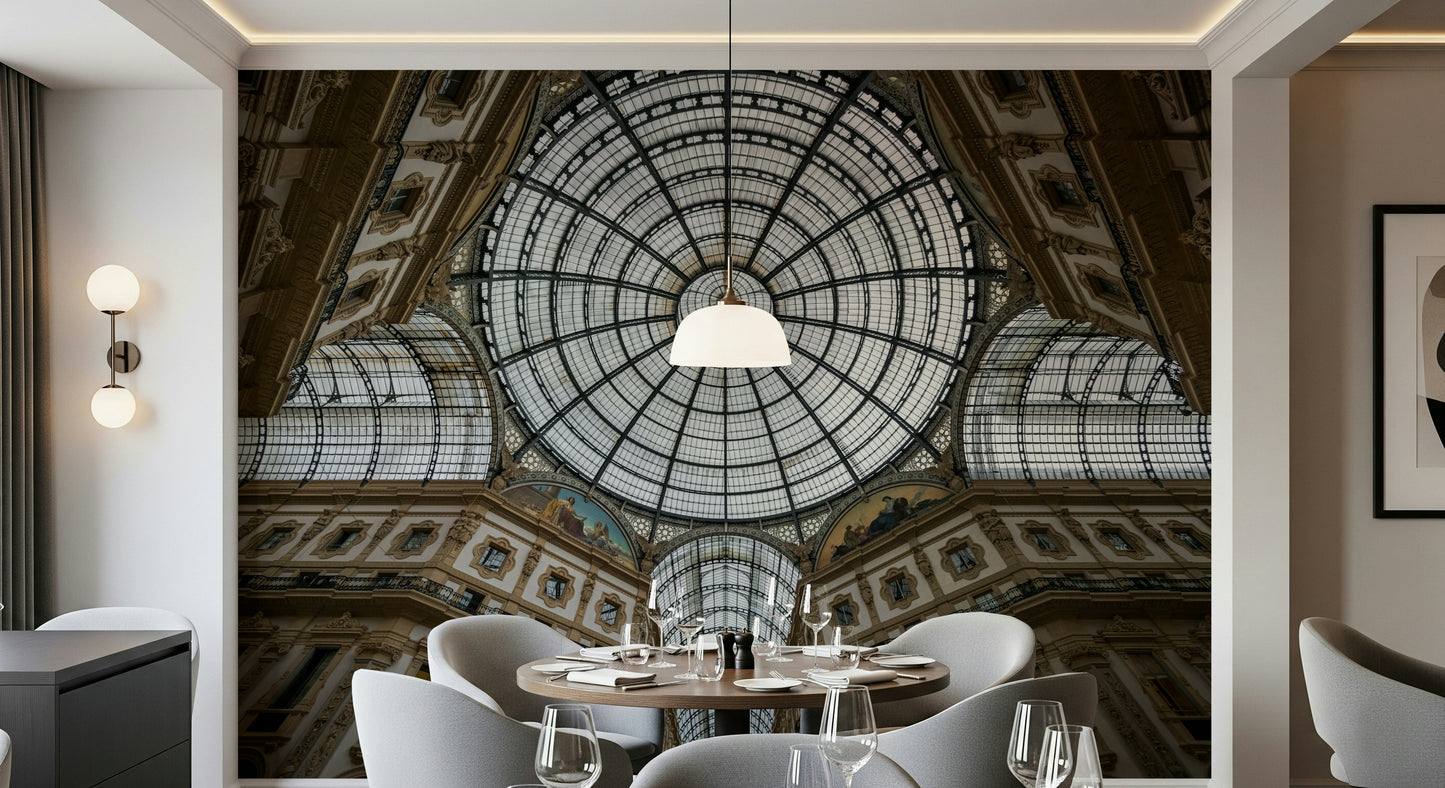 Gothic Architecture Wall Mural – Elegant mural showcasing Milan’s historic cathedral in soft, atmospheric tones.