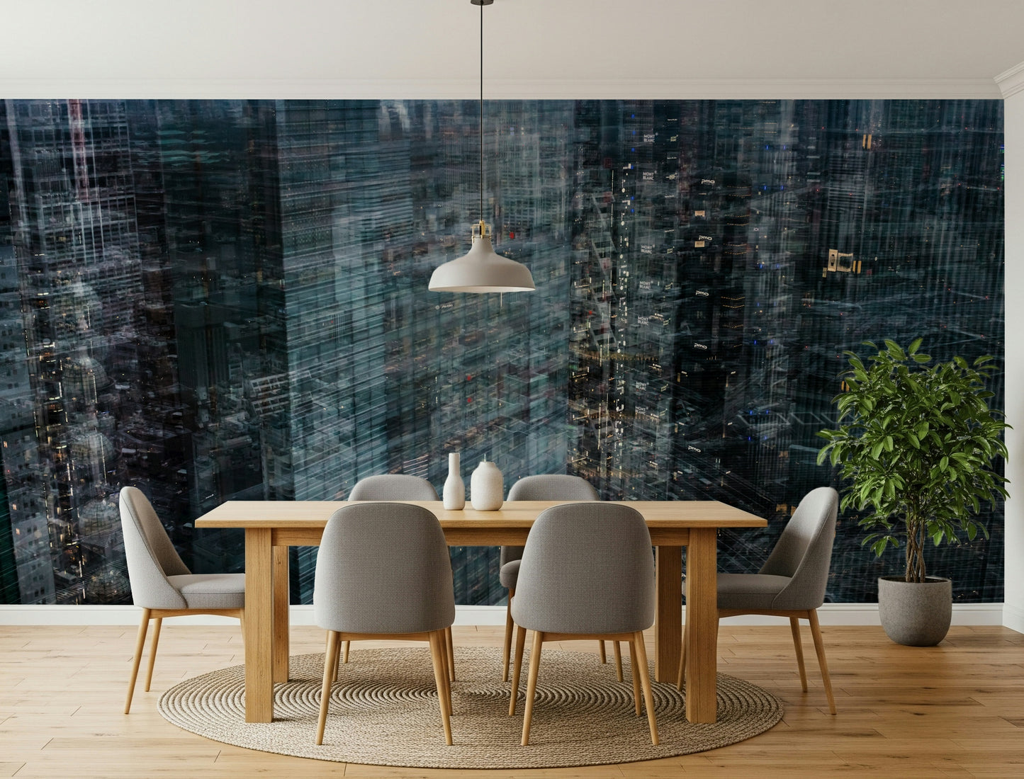 Wall covering featuring radiant ruby geometric designs for modern, chic spaces.