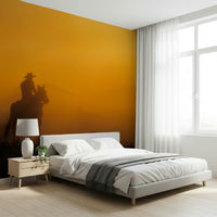 Evening ride wall mural with soft sunset colors for cozy, stylish decor.