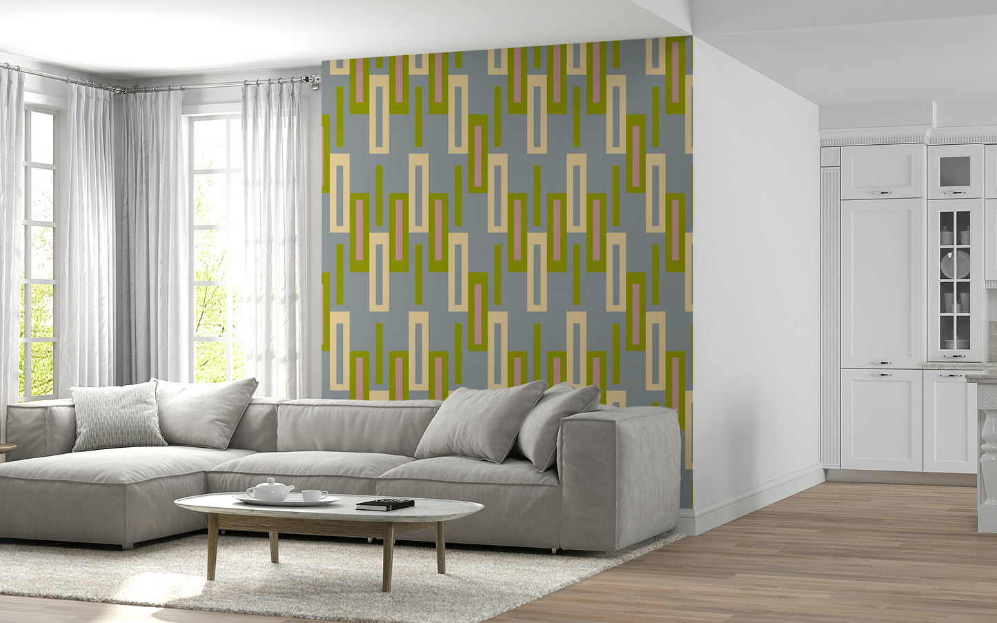 Elegant moderno wallpaper with minimalist lines and modern design elements.