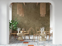 Tan Leather Texture Wall Mural – Natural hide leather shades with gentle highlights creating a timeless, luxurious look.