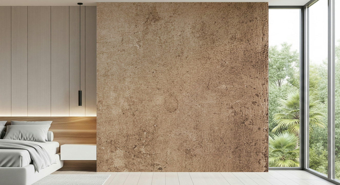 Aged Leather – Peach Wall Mural – Soft peach leather texture mural with subtle aged detailing for a warm, inviting look.