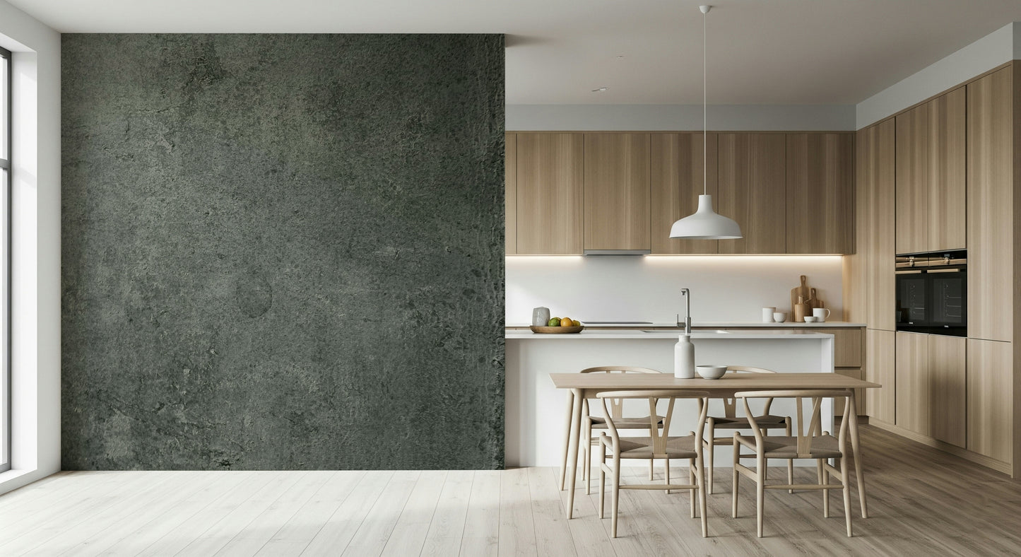 Classic Petrol Leather Wallpaper – Timeless aged leather design in petrol hues perfect for offices, lounges, or living spaces.