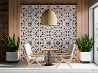 Triangles Composition Mocha Wallpaper featuring geometric shapes in warm mocha and beige tones.