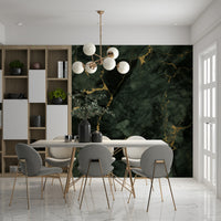 Stone-inspired wallpaper showcasing elegant gold-veined stone patterns for luxurious interiors.
