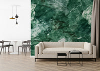 Emerald Stone Wallpaper — textured green stone design with natural variations and depth.