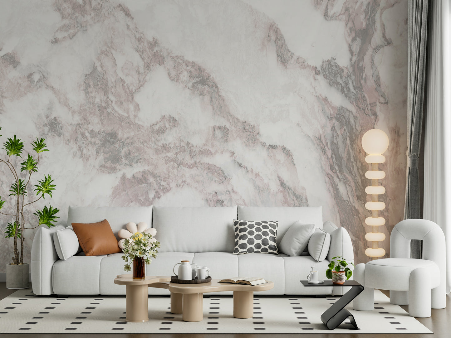 Blush Marble Elegance Wall Mural -2579023