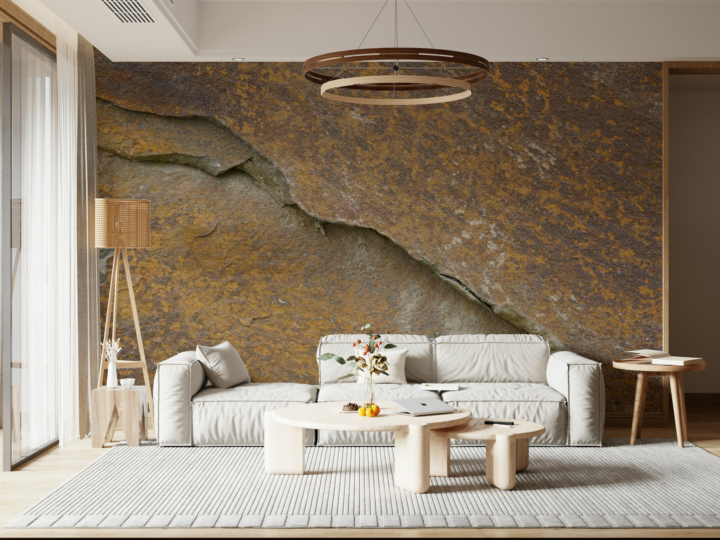 Cracked Stone Wall Wall Mural -2566606