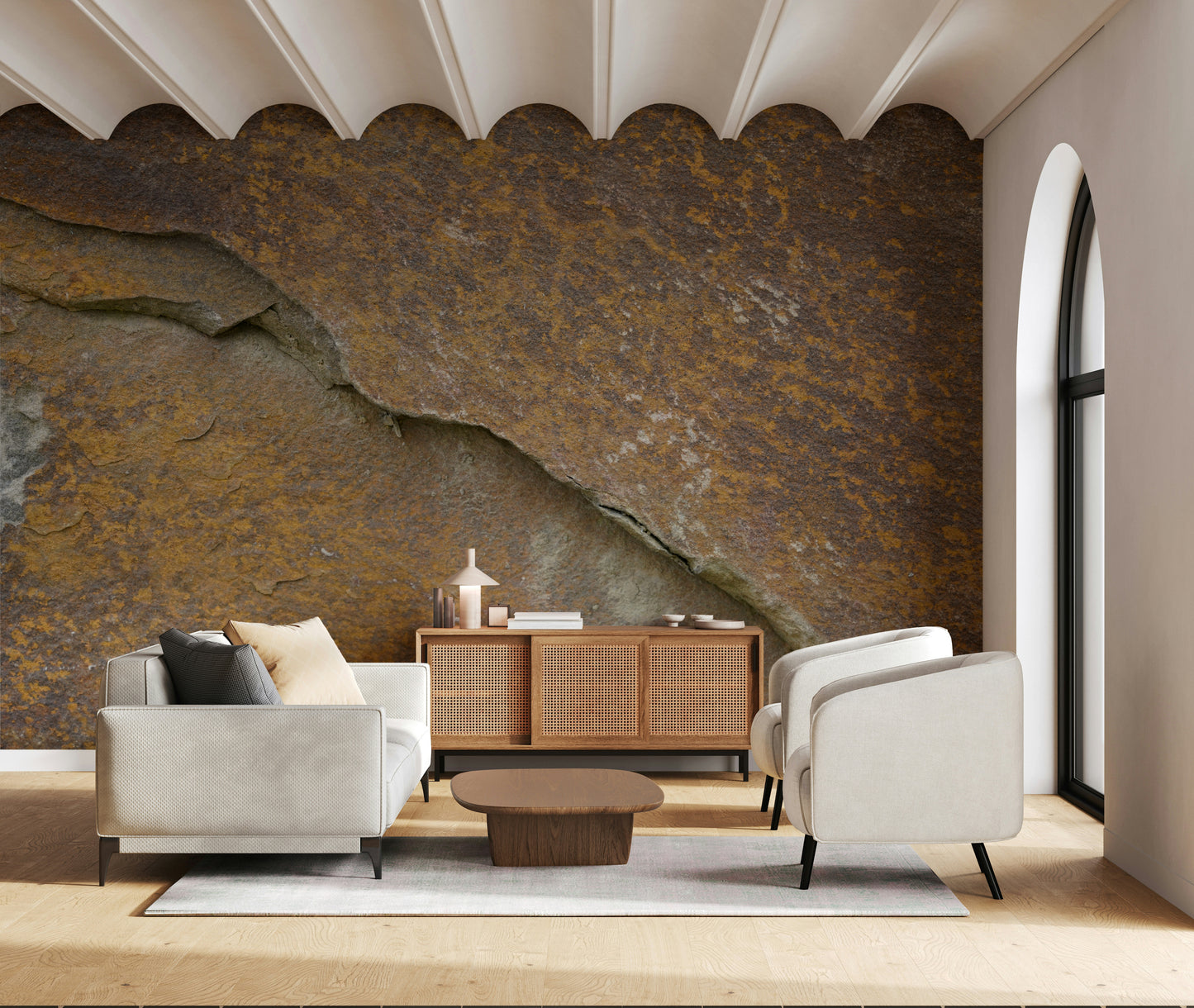 Cracked Stone Wall Wall Mural -2566606