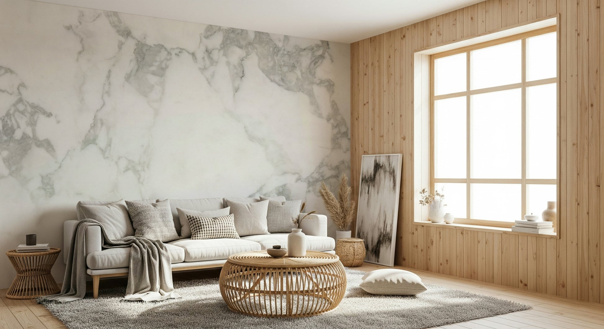 Wall mural featuring layered stone textures with subtle color variations for authentic natural appeal.
