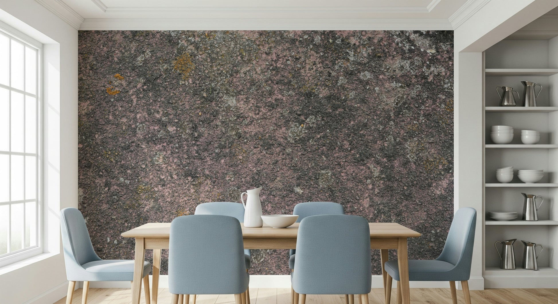 Wall mural showcasing layered earth textures with subtle cracks and variations for farmhouse or industrial décor.