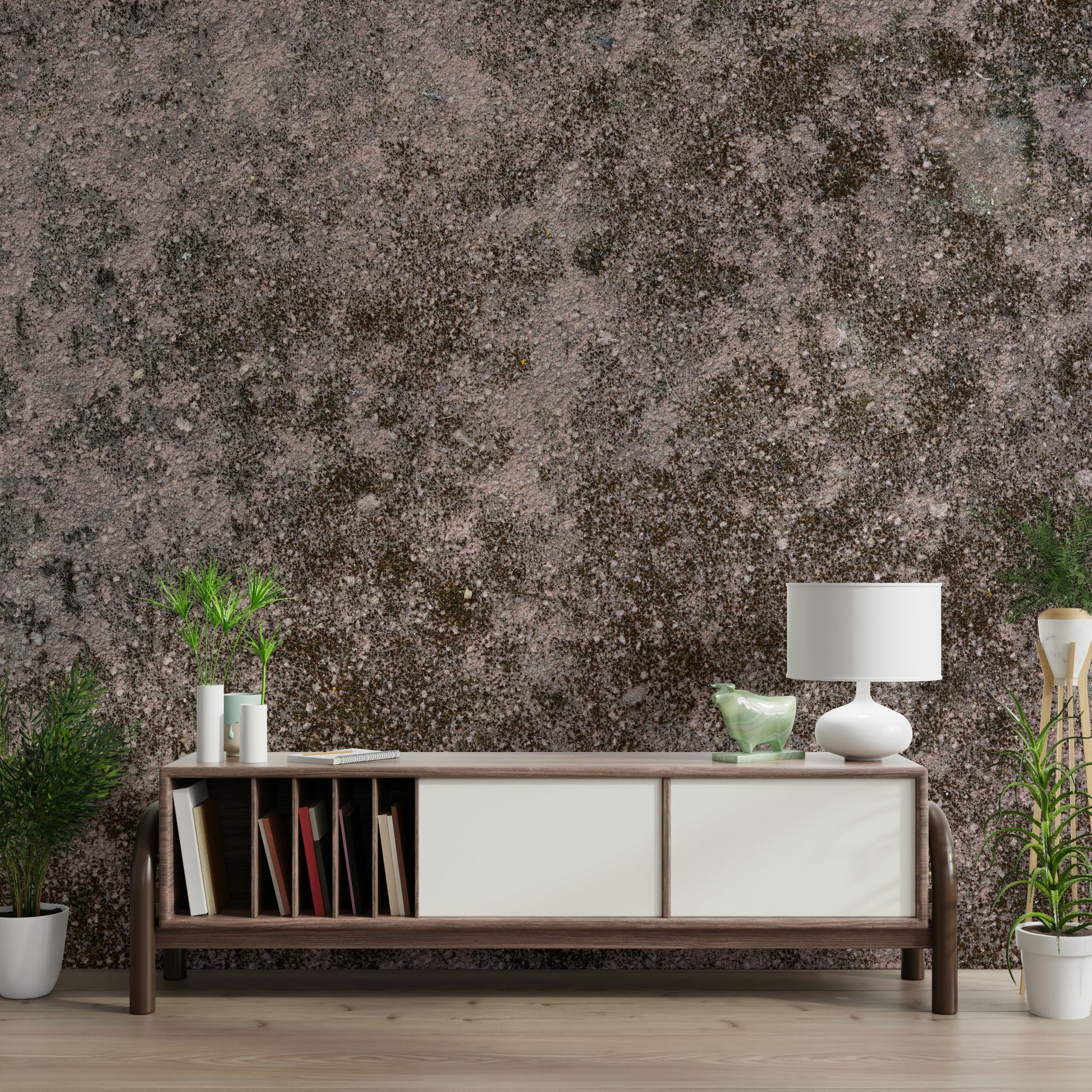 Decorative grunge wallpaper mural adding depth, character, and a raw, worn aesthetic to living spaces.