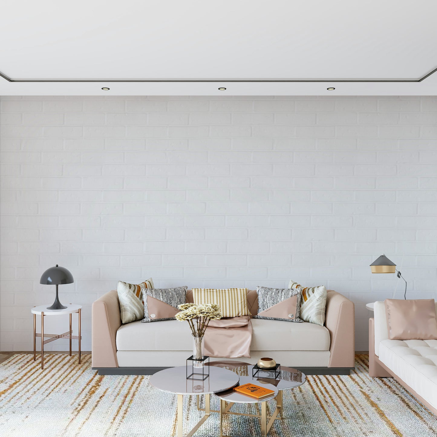 Whitewashed Texture Wall Mural creating a natural, textured backdrop with timeless interior appeal.