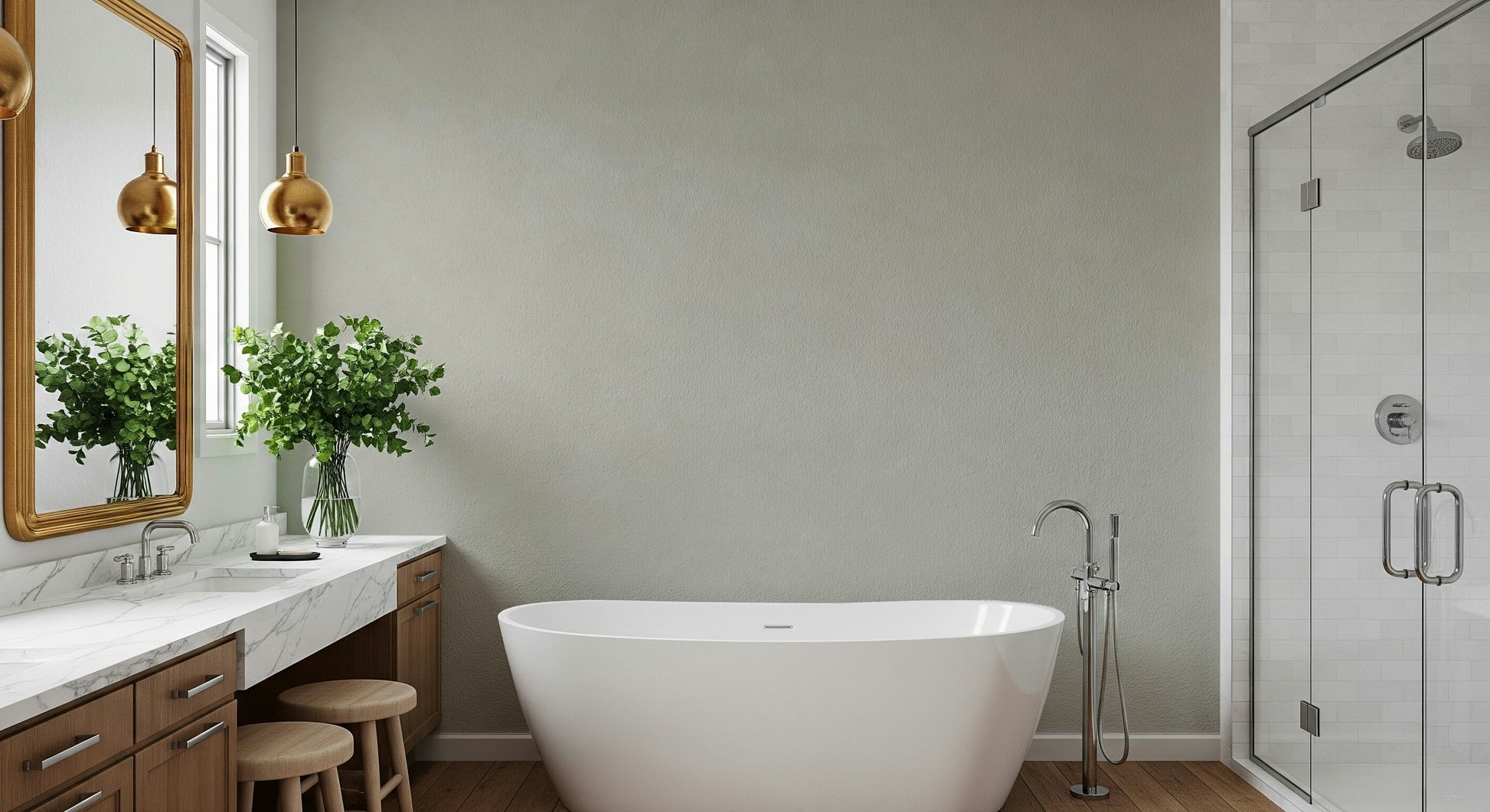 Smooth stone wall mural blending light and dark stone tones for contemporary or minimalist interiors.