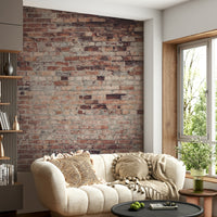 Industrial-style loft wall mural with layered concrete and brick textures for bold, modern interiors.