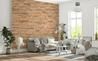 Rustic Stone Appeal Wall Mural featuring natural stone textures in earthy tones for cozy, rustic interiors.