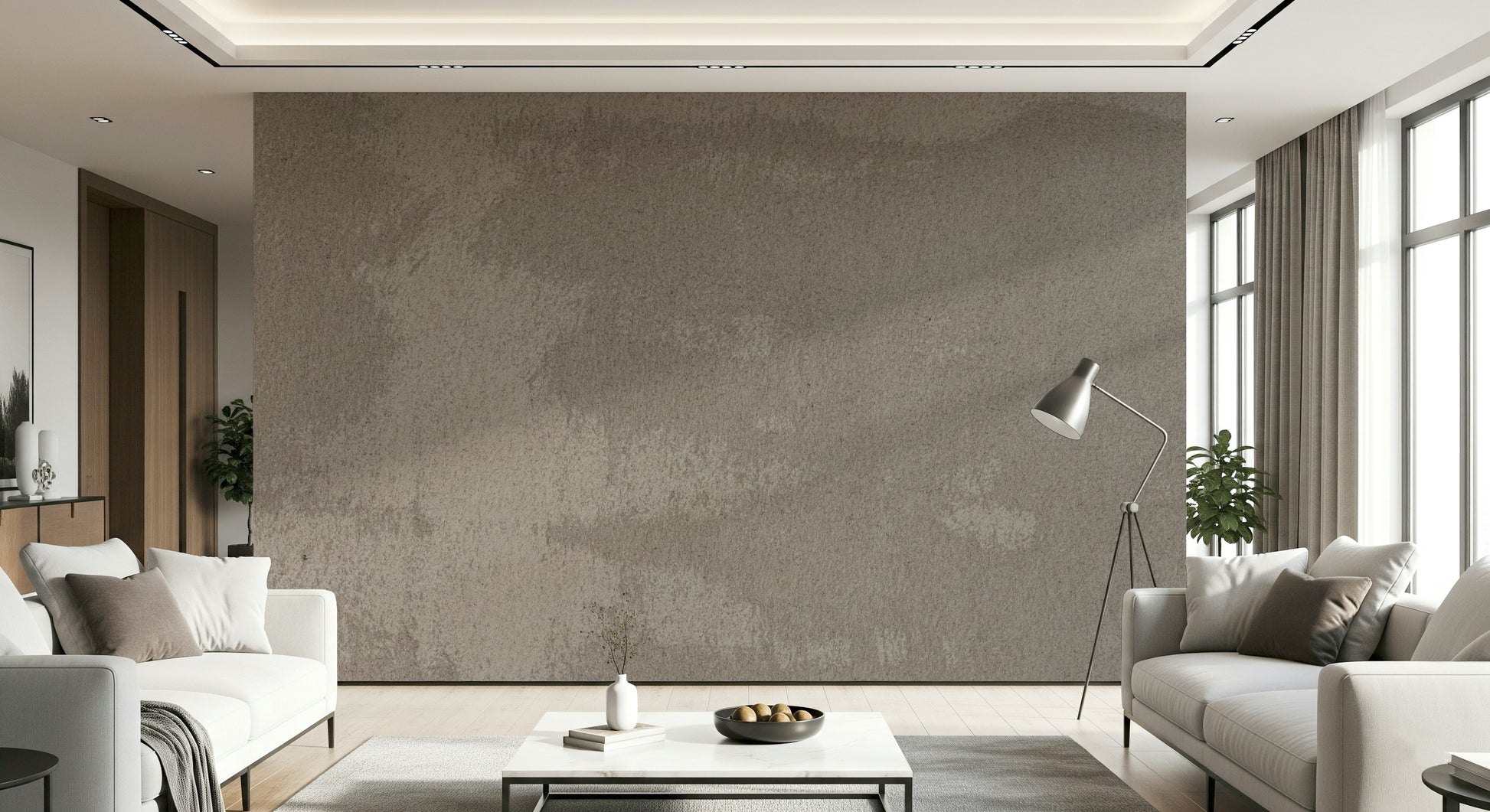 Earth-inspired mottled stone wallpaper mural adding depth, texture, and rustic charm to any interior.