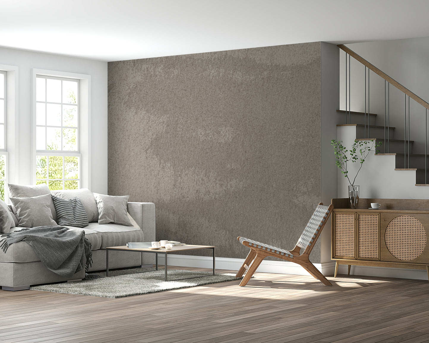 Mottled Stone Wall Mural featuring natural stone textures in earthy tones for rustic and modern interiors.