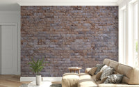Textured Brick Wall Mural featuring realistic red and brown brick patterns for industrial-style interiors.