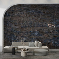 Realistic rocky landscape mural capturing rough terrain and mineral details for modern interiors.