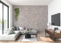 Decorative mural showcasing natural stone slabs in elegant harmony